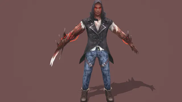 3D卡通风格异化战士角色模型，创意设计（3D角色、卡通风格、奇幻风，角色设计主题）