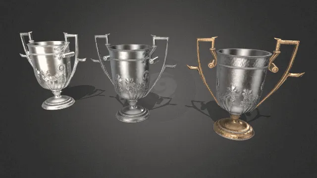 古董奖杯高脚杯金摆件