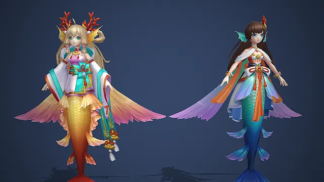 人鱼鲛人  海洋元素  华丽服饰  国风二次元