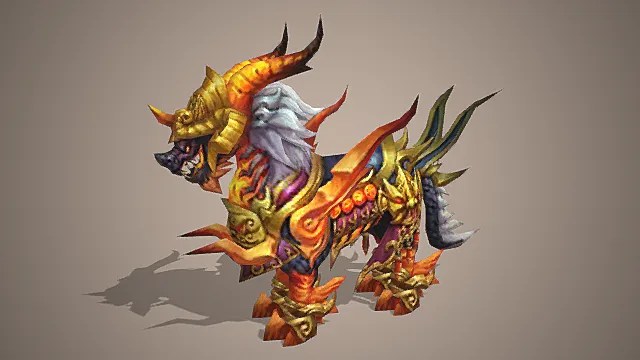  玄幻秘境场景炫彩神兽凶兽坐骑模型