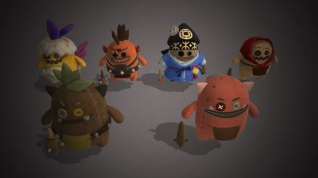 毛绒玩偶  怪兽形象  可爱风格  卡通造型