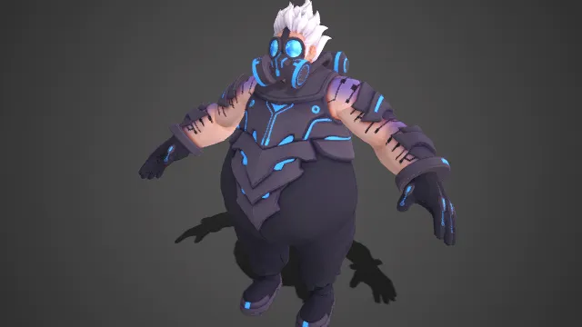 胖萌  科技  反差  身形圆胖  防毒面罩  神秘感  硬核机甲  