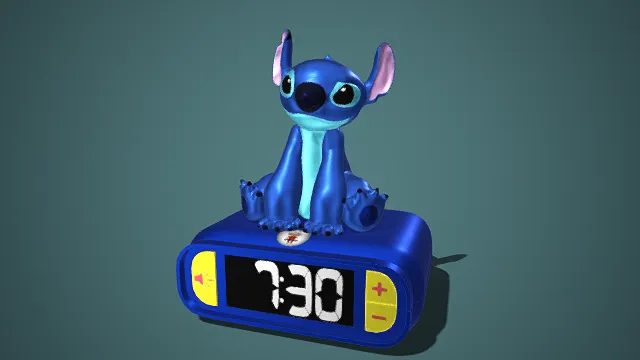 星际宝贝  史迪奇  电子闹钟  光滑质感  卡通角色  童趣可爱