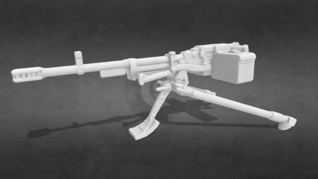 重机枪兵人摆件_重机枪