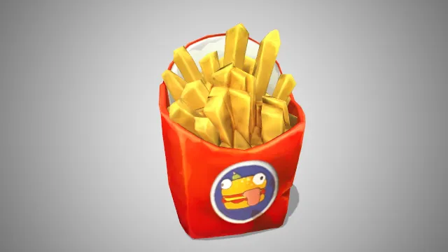 薯条  卡通风格  包装袋  美食  餐饮