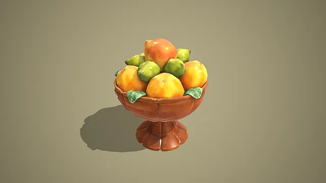 复古陶瓷高脚果盘装饰摆件