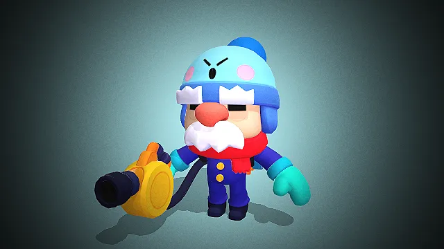 格尔  荒野乱斗  辅助角色  红色围巾  游戏模型