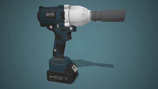 电动扳手  充电式  工业风  机械感写实风