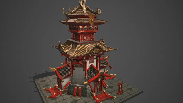 角楼 古风建筑 古风模型 建筑模型