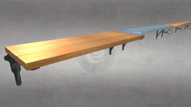 简易铁架支撑木质墙壁置物架