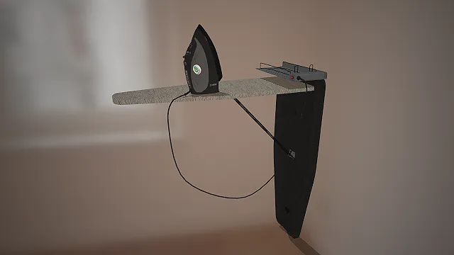 壁挂式熨衣板  博世电熨斗  现代家居  折叠设计