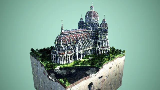 我的世界积木跑酷地图构建3D模型