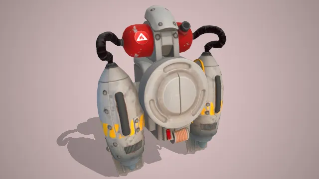 灰色机器装置红色罐子机械