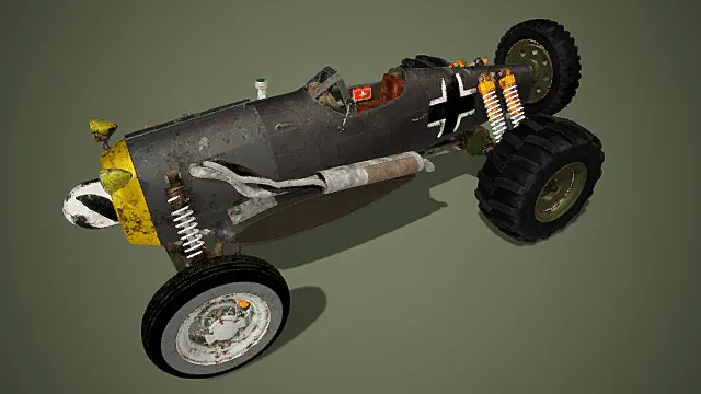 一架 Focke-Wulf Fw 190 德国二战飞机改装成越野车