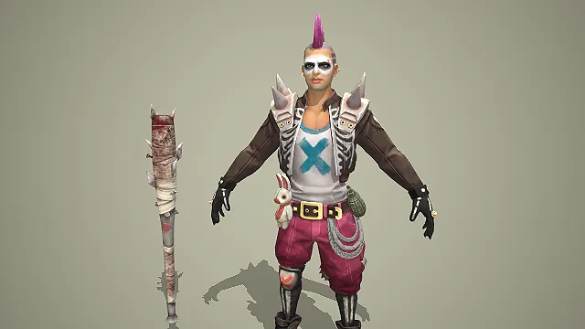 废土风硬核战士 3D 模型