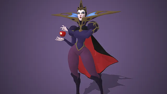 邪恶皇后  金色王冠  迪士尼反派  黑红披风