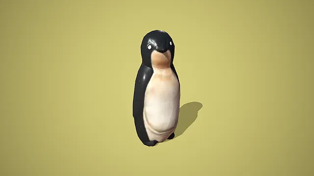 黑白渐变企鹅陶瓷装饰摆件