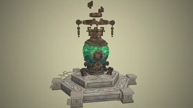 国风炼丹炉  翡翠玉瓶鼎  仙侠法器  中式纹样