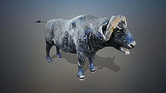 写实油画风动物牛带全套动画   