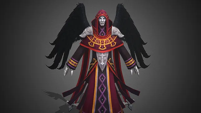 暗翼亡灵主教  人翼双身  黑翼紫袍  暗黑圣职  纹章法袍