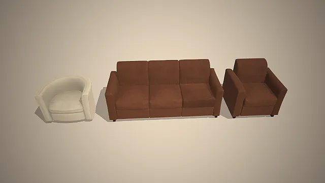 布艺沙发  家居家具  三人位沙发  现代简约风