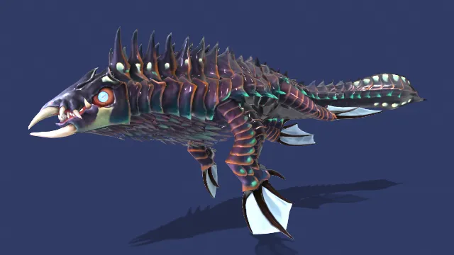 海底动物怪兽加密发光鳄鱼动画