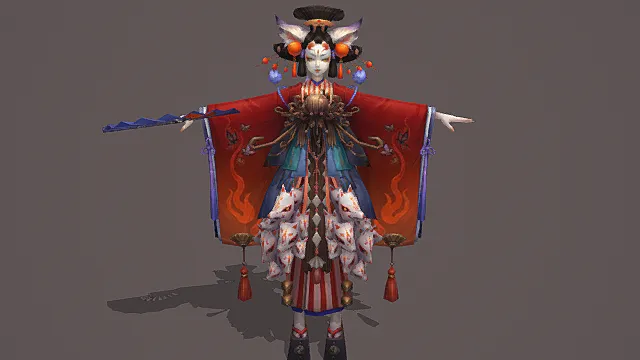 《阴阳师》玉藻前-狐火明灭 角色模型