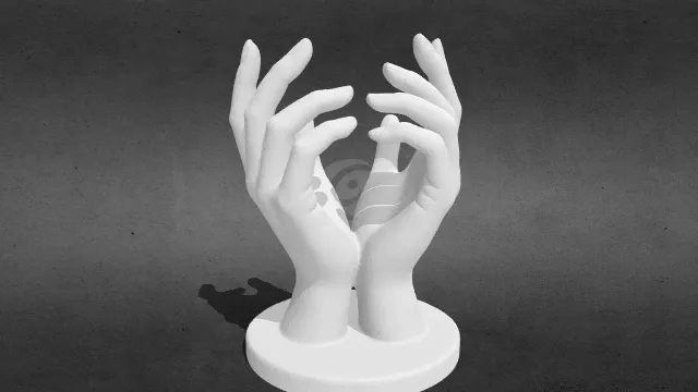 双手 饰品展示架 stl.stl