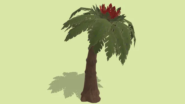 风格化花冠棕榈树植物