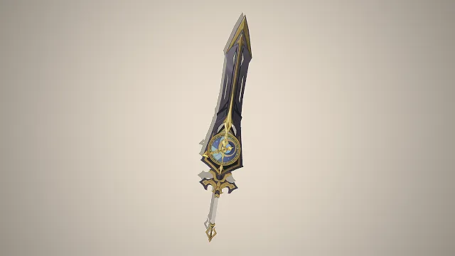 《原神》中四星双手剑钟剑的3D模型