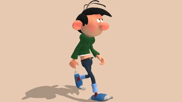 男孩人物角色行走模型