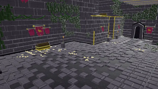 3D卡通风格宝藏密室场景模型，创意设计（3D场景、卡通风格、冒险奇幻风，场景设计主题）