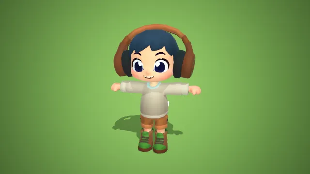 音乐小旅者：戴着耳机的背包男孩