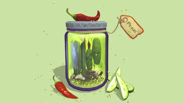 自制辣泡菜罐子蔬菜食物