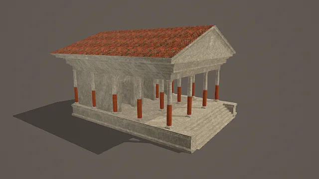 古典柱式风希腊神庙建筑3D模型