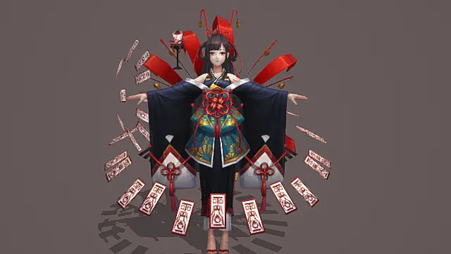 《阴阳师》清姬-心之咒缚 角色模型