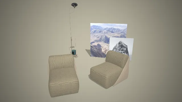 现代单人沙发  布艺座椅  软装搭配  室内陈设