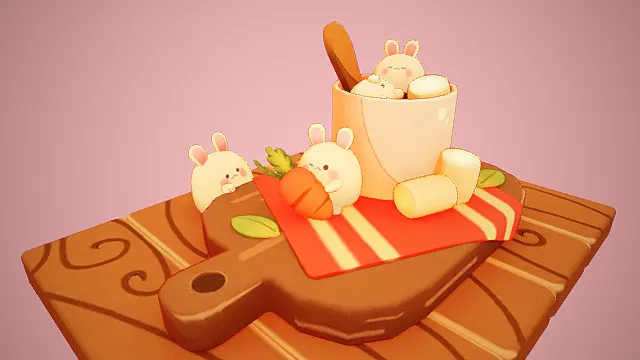 巧克力兔 3D模型