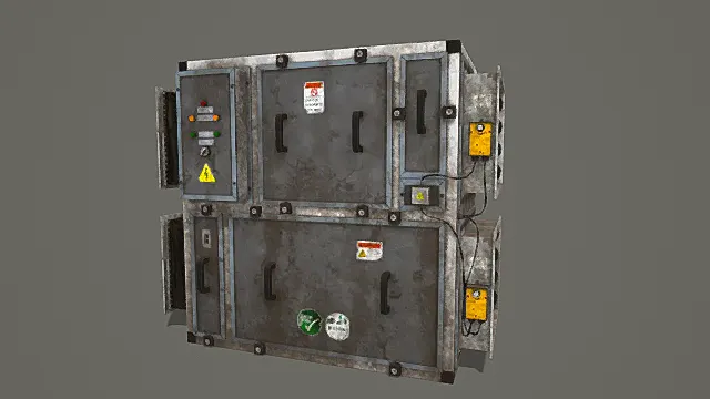 工业风废弃设备箱3D模型