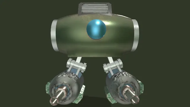 制作机器人武器模型动画