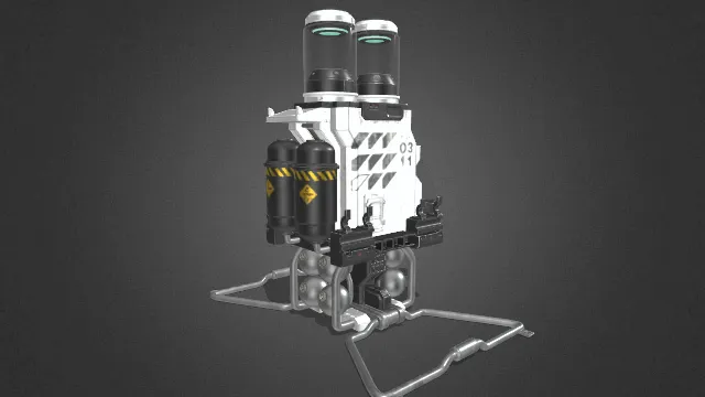 具有未来科技感的3D机械模型