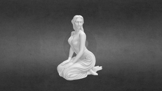 坐姿美女雕塑