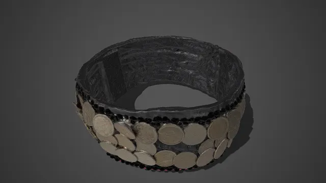 民俗风  宽手镯  皮革  旧硬币  氧化  粗犷