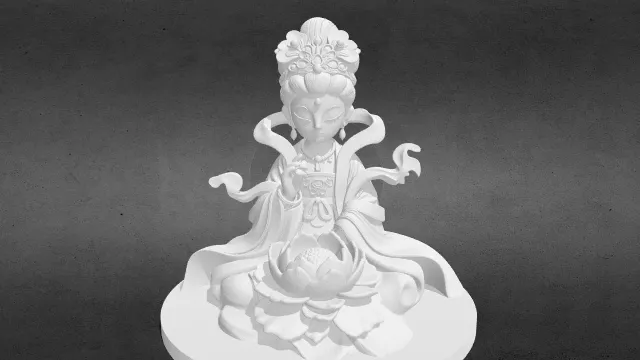 运观音Q版小手办stl.stl
