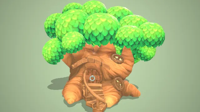 树屋植物建筑房屋木头制作