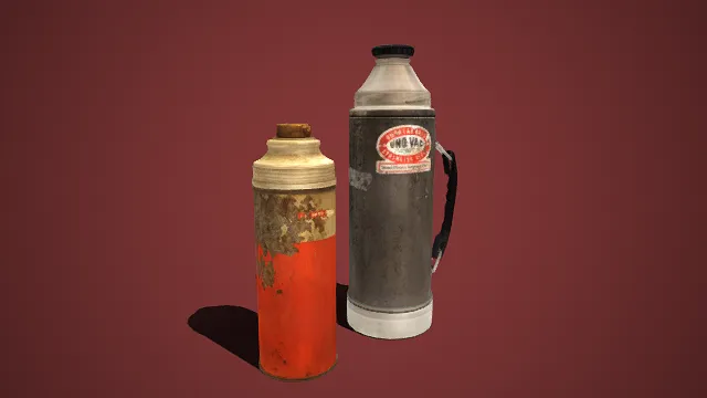 保温壶  复古  年代沧桑感  斑驳锈蚀  老化  生活气息  老式保温容器