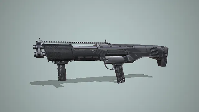 战术鱼骨导轨霰弹枪 3D 模型 现代军事近战枪械道具