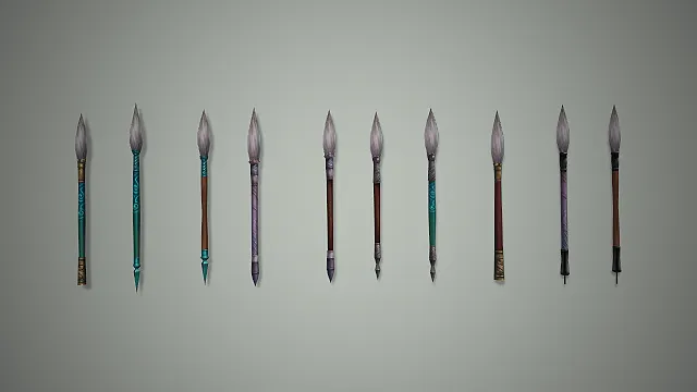 毛笔武器  文房四宝  画仙职业  施法交互道具