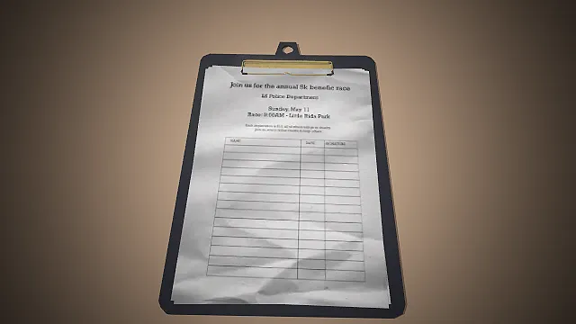 一个警用活动签到板3D模型