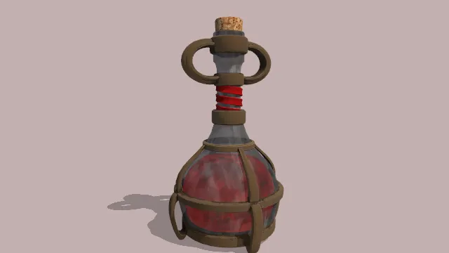 游戏中的瓶装红色生命药剂